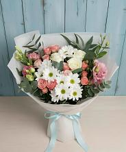 Букет цветов из:  Розы, Лизиантусы и Хризантемы в Дивеево