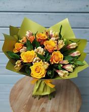 Букет цветов из:  Альстромерии и Розы в Дивеево