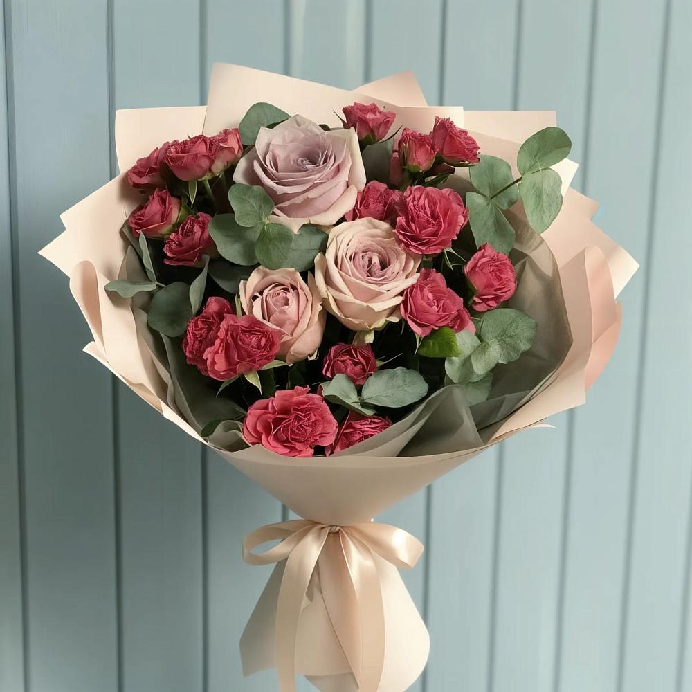 Букет цветов из: Гвоздики и Розы в Дивеево