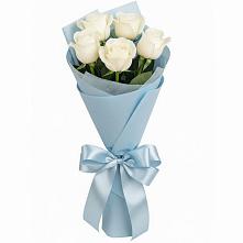 Букет 5 Белых роз Проуд в Дивеево