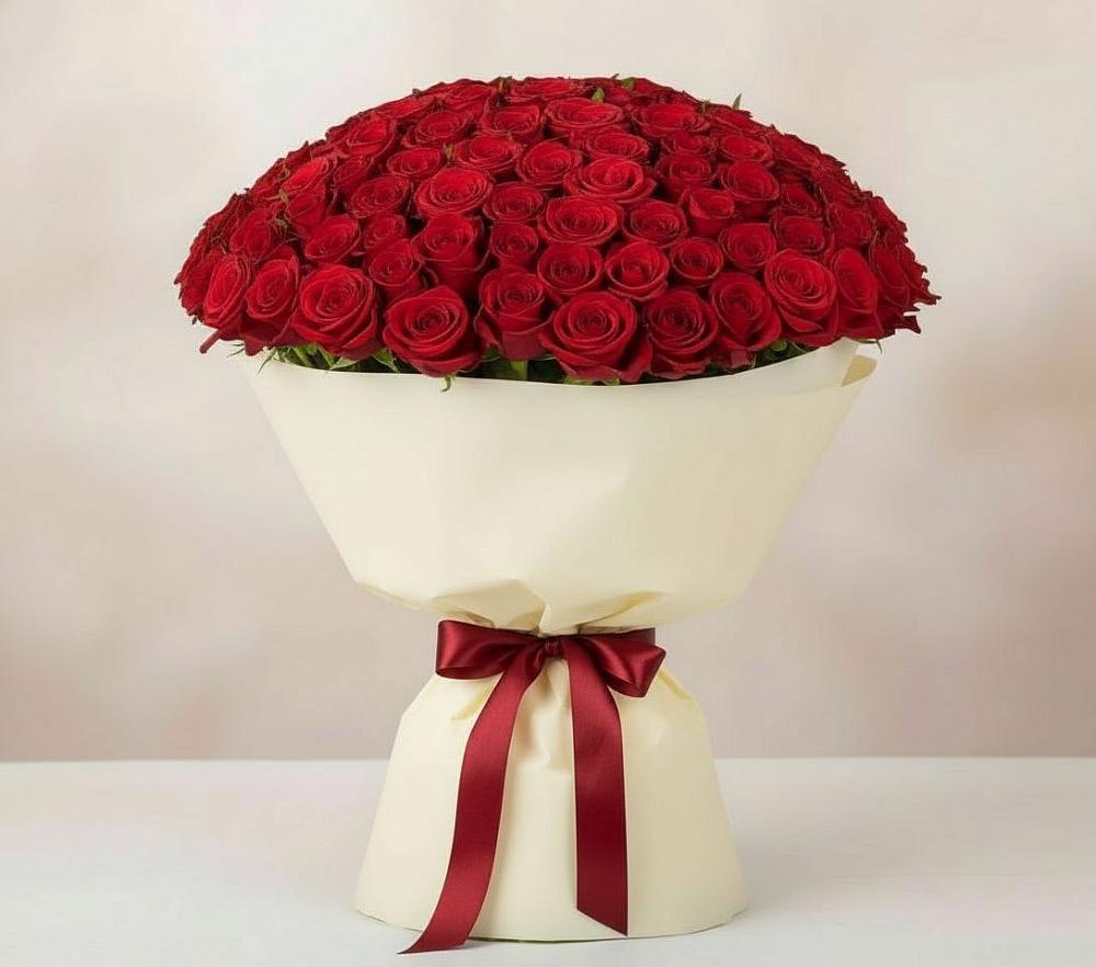 Букет 101 Красная роза Милано в Дивеево
