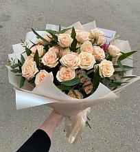 Букет Кремовые розы Латте в Дивеево