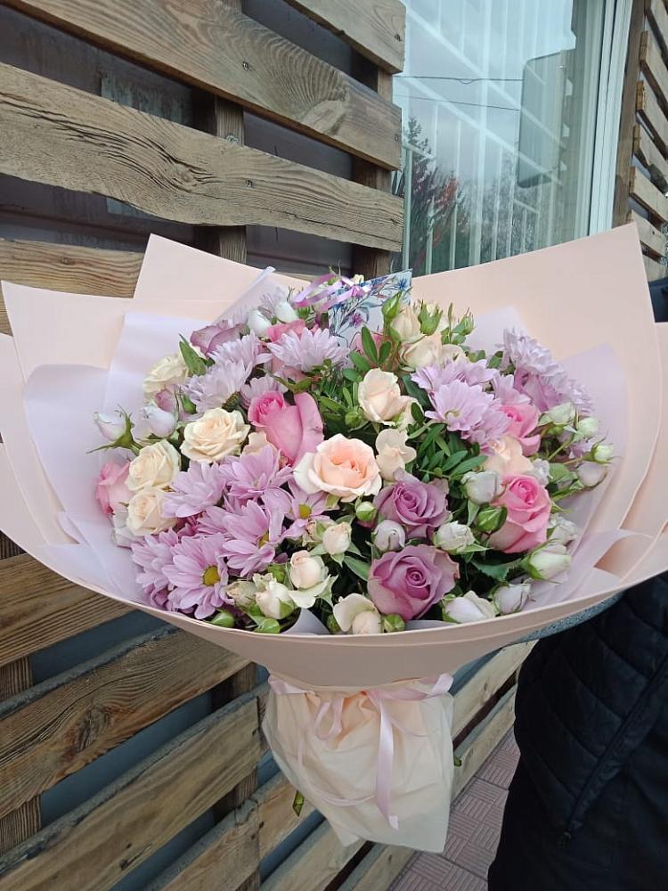 Букет цветов из: Розы и Хризантемы в Дивеево