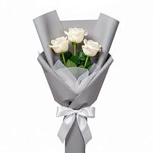 Букет 3 белые розы #REPLACE_PRED# Дивеево