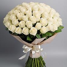 Букет 101 беля роза Белоснежка в Дивеево