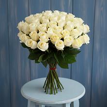 Букет 51 Белая роза Эдлесс Лав в Дивеево