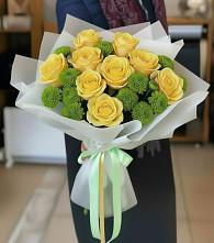 Букет цветов из:  Хризантемы и Розы в Дивеево