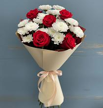 Букет цветов из:  Розы и Хризантемы в Дивеево