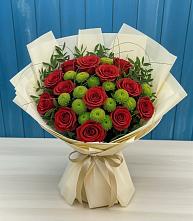 Букет цветов из:  Розы и Хризантемы в Дивеево