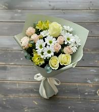 Букет цветов из:  Альстромерии, Розы и Хризантемы в Дивеево